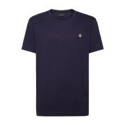 Casual katoenen T-shirt in blauw Billionaire , Blue , Heren