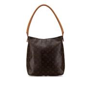 Pre-owned Canvas handbags Louis Vuitton Vintage , Brown , Dames