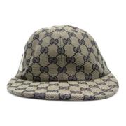 Pre-owned Canvas hats Gucci Vintage , Blue , Dames