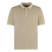 Katoenen Polo Shirt Geribbelde Zoom Gant , Beige , Heren