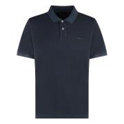 Katoenen Polo Shirt met Ribboorden Gant , Blue , Heren