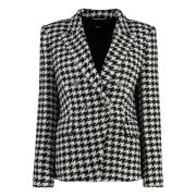 Gestructureerde Houndstooth Blazer met Versierde Knopen Hugo Boss , Bl...