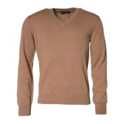 Bruine Cashmere V-hals Pullover Sweater Dolce & Gabbana , Brown , Here...