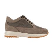 Bruine Platte Schoenen Stijlvol Ontwerp Hogan , Brown , Heren