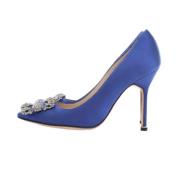 Pre-owned Fabric heels Manolo Blahnik Pre-owned , Blue , Dames