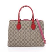 Pre-owned Coated canvas gucci-bags Gucci Vintage , Beige , Dames