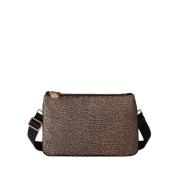 Elegante en Functionele Schoudertas Borbonese , Brown , Dames