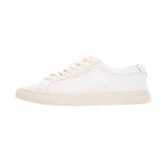 Pre-owned Leather sneakers Yves Saint Laurent Vintage , White , Dames