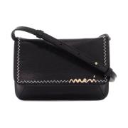 Zachte leren klep koffer schoudertas Marni , Black , Dames