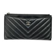 Pre-owned Fabric wallets Chanel Vintage , Black , Dames