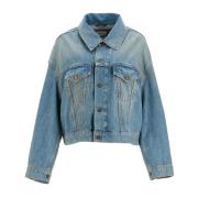 Denim Boxy Jacket met Spencer Haikure , Blue , Dames