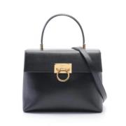 Pre-owned Leather handbags Salvatore Ferragamo Pre-owned , Black , Dam...