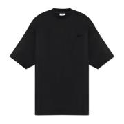 T-shirt met geborduurd logo Vetements , Black , Heren