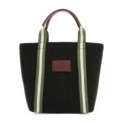 Stijlvolle wollen vilt tote tas Anya Hindmarch , Black , Dames