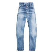 Vervaagde Blauwe Jeans Dsquared2 , Blue , Heren