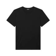 Zwarte Katoenen Jersey T-shirt Dondup , Black , Heren