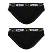 Twee-pack slips Moschino , Black , Heren