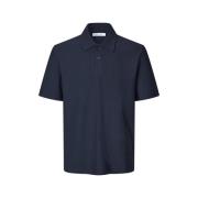 Scandinavische Stijl Polo Shirt Samsøe Samsøe , Blue , Heren