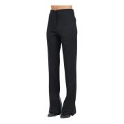 Elegante Zwarte Flared Broek Akep , Black , Dames