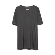 Grijze T-shirt met bericht Zadig & Voltaire , Gray , Heren