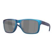 Sportieve Zonnebril Blauw Zwart Gepolariseerd Oakley , Blue , Heren