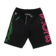 Zwarte Logo Sweatshorts Lichtgewicht Trainingsbroek Shorts Octopus , B...