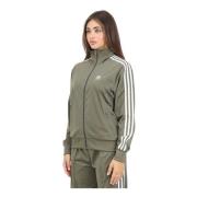 Groene Zip Sweater Classics Loose Firebird Adidas Originals , Green , ...