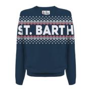 Stijlvolle Sweaters Collectie MC2 Saint Barth , Blue , Heren