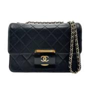 Pre-owned Leather chanel-bags Chanel Vintage , Black , Dames