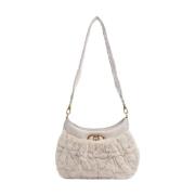 Beige Schoudertas met Gouden Details Liu Jo , Beige , Dames