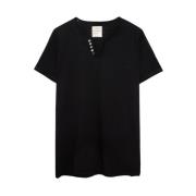 Zwarte Monastir T-shirt Zadig & Voltaire , Black , Heren