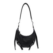 Zwarte Schoudertas met Leren Details Givenchy , Black , Heren