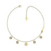 Dames Ketting Roestvrij Staal Goud Cubic Zirkonia Guess , Yellow , Dam...