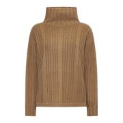 Vitalba Oversized Trui Kameel Ribgebreid Max Mara , Brown , Dames