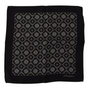 Elegante Geometrische Zijden Pochet Dolce & Gabbana , Black , Heren