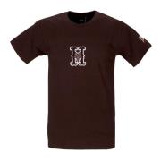 Chocolade Tee met Thrasher Logo HUF , Brown , Heren