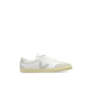 Grijze/Witte Canvas Sneaker met Geperforeerde Details Veja , White , H...