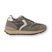 Paris Race Sneakers Voile Blanche , Brown , Heren