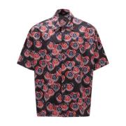 Hart Print Blauw Rood Overhemd Moncler , Multicolor , Heren