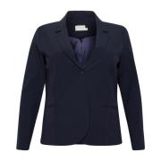 Midnight Marine Blazer Jas Kaffe Curve , Blue , Dames