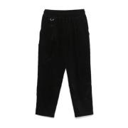 Zwarte Corduroy Elastische Broek Family First , Black , Heren