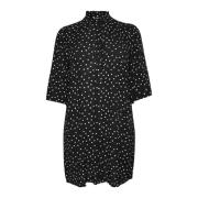 Polka Dot Overhemdjurk Kaffe Curve , Black , Dames