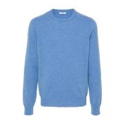 Kasjmier Crew Neck Trui Blauw Malo , Blue , Heren