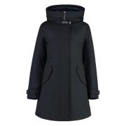 Waterafstotende gewatteerde parka met capuchon Woolrich , Blue , Dames