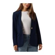 Eternal Blue Elegant Blazer Pom Amsterdam , Blue , Dames