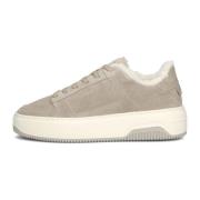 Grijze Teddy Lage Sneakers Nubikk , Gray , Dames