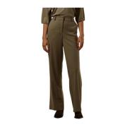 Elegante Mid Waist Pant Olijf Minus , Green , Dames