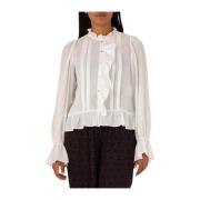 Melina Frill Shirt Elegante Witte Blouse Co'Couture , White , Dames