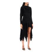 Gedrapeerde Mini Jurk met Gigot Mouwen Paloma Wool , Black , Dames