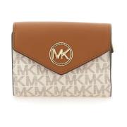 Witte Leren Portemonnees Michael Kors , White , Dames